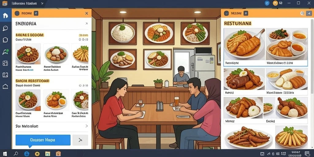 Tampilan antarmuka yang sederhana dan elegan.